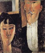 Amedeo Modigliani Bride and Groom painting